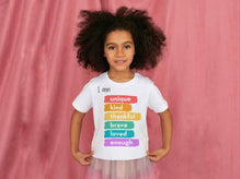 Load image into Gallery viewer, T-shirt: Positive Affirmation Short Sleeve (Kids, Women, Mens)